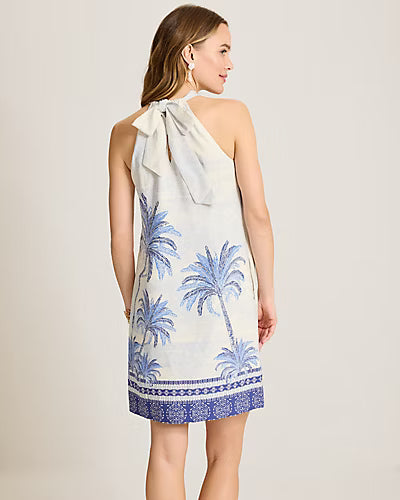 TOMMY BAHAMA PALM PARADISE HALTER DRESS