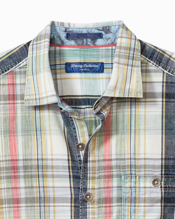 TOMMY BAHAMA HAZY FADE CHECK LONG SLEEVE SHIRT