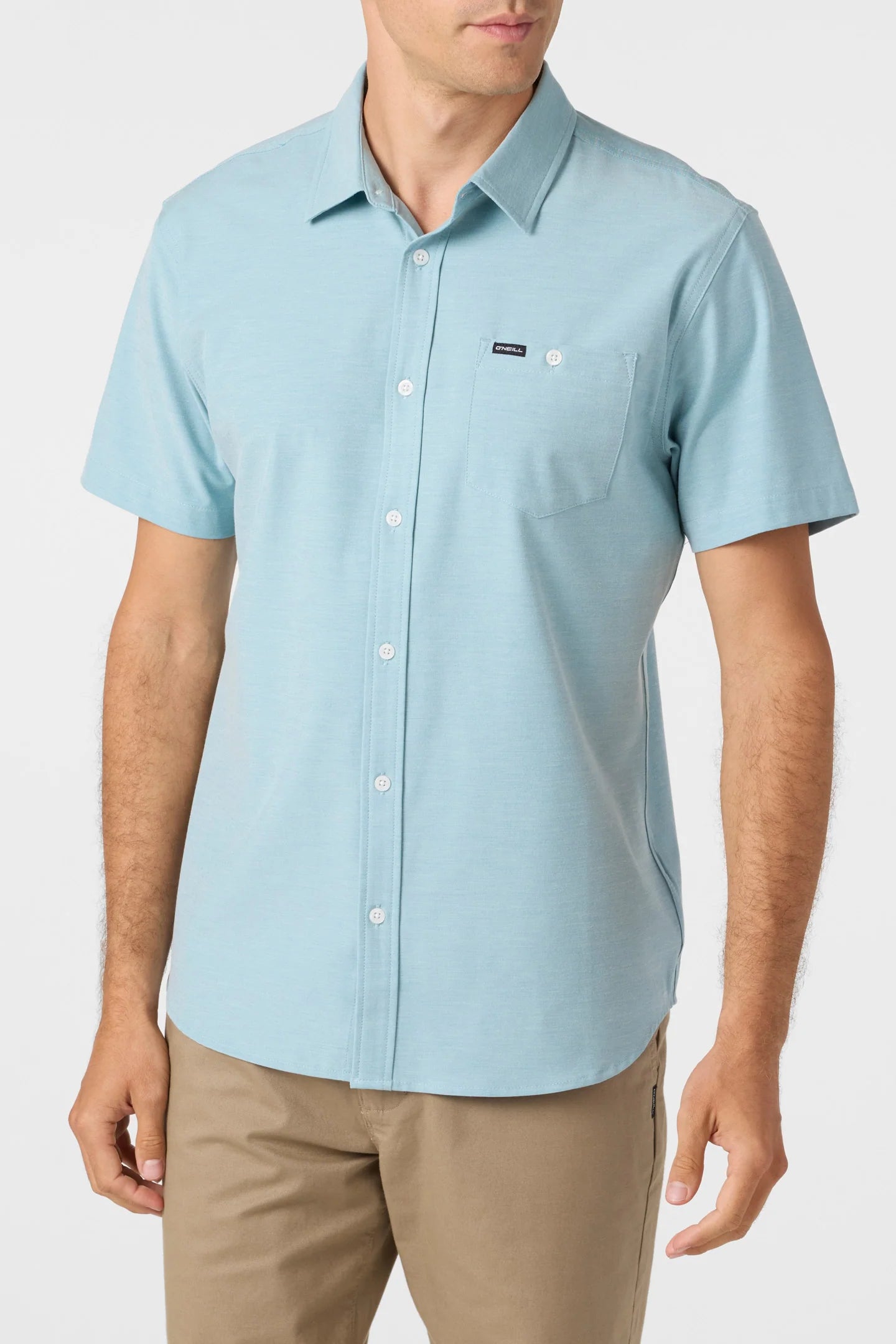 O'NIELL LIGHT CHECK HYBRID BUTTON UP SHIRT
