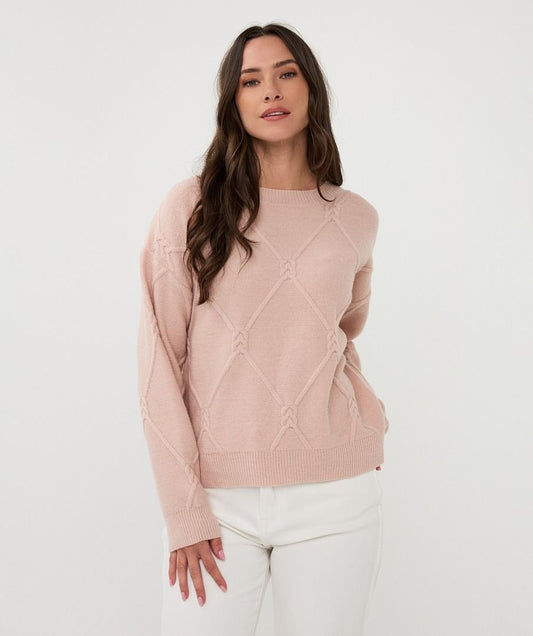 ESQUALO CABLE SQUARE SWEATER