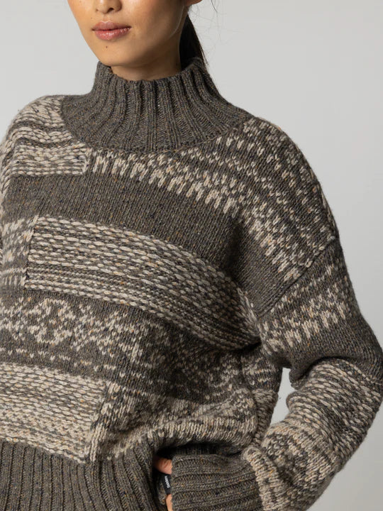FINISTERRE IDLESS BROKEN FAIR ISLE SWEATER