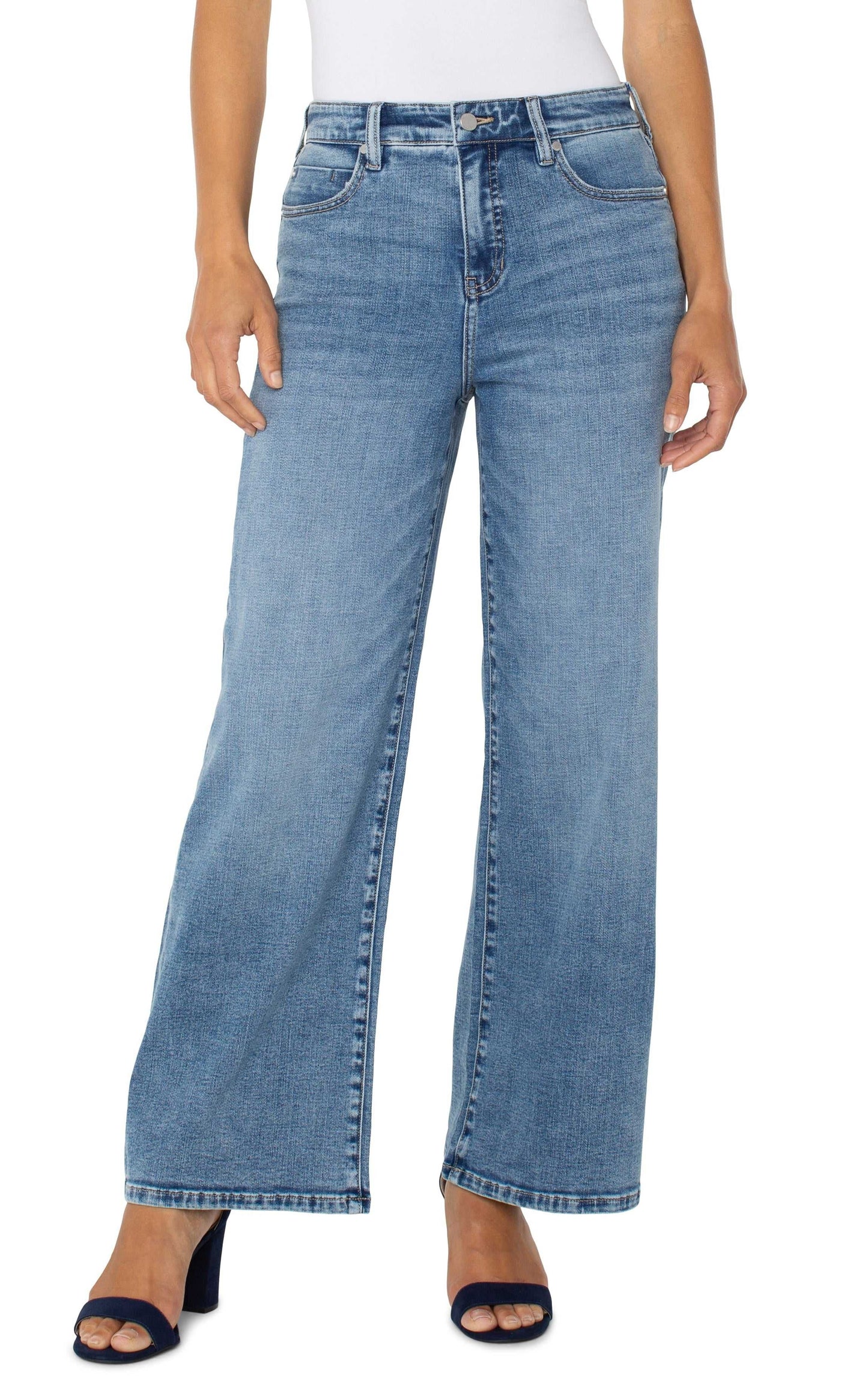 LIVERPOOL STRIDE HI-RISE WIDE LEG DENIM