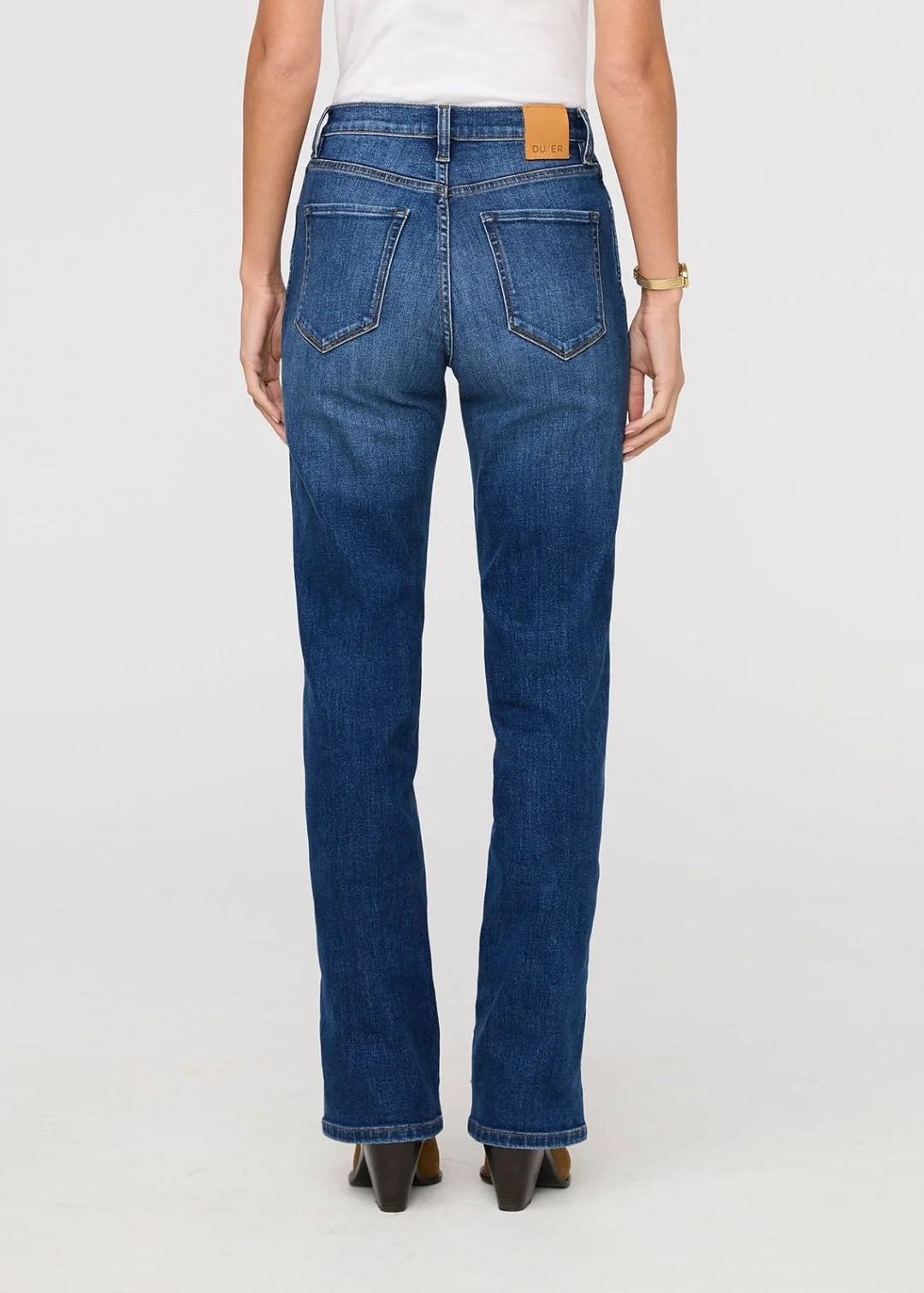 DU/ER PERF DENIM HIGH RISE STRAIGHT