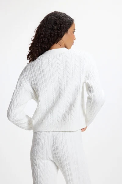 MPG CABLE KNIT CARDIGAN