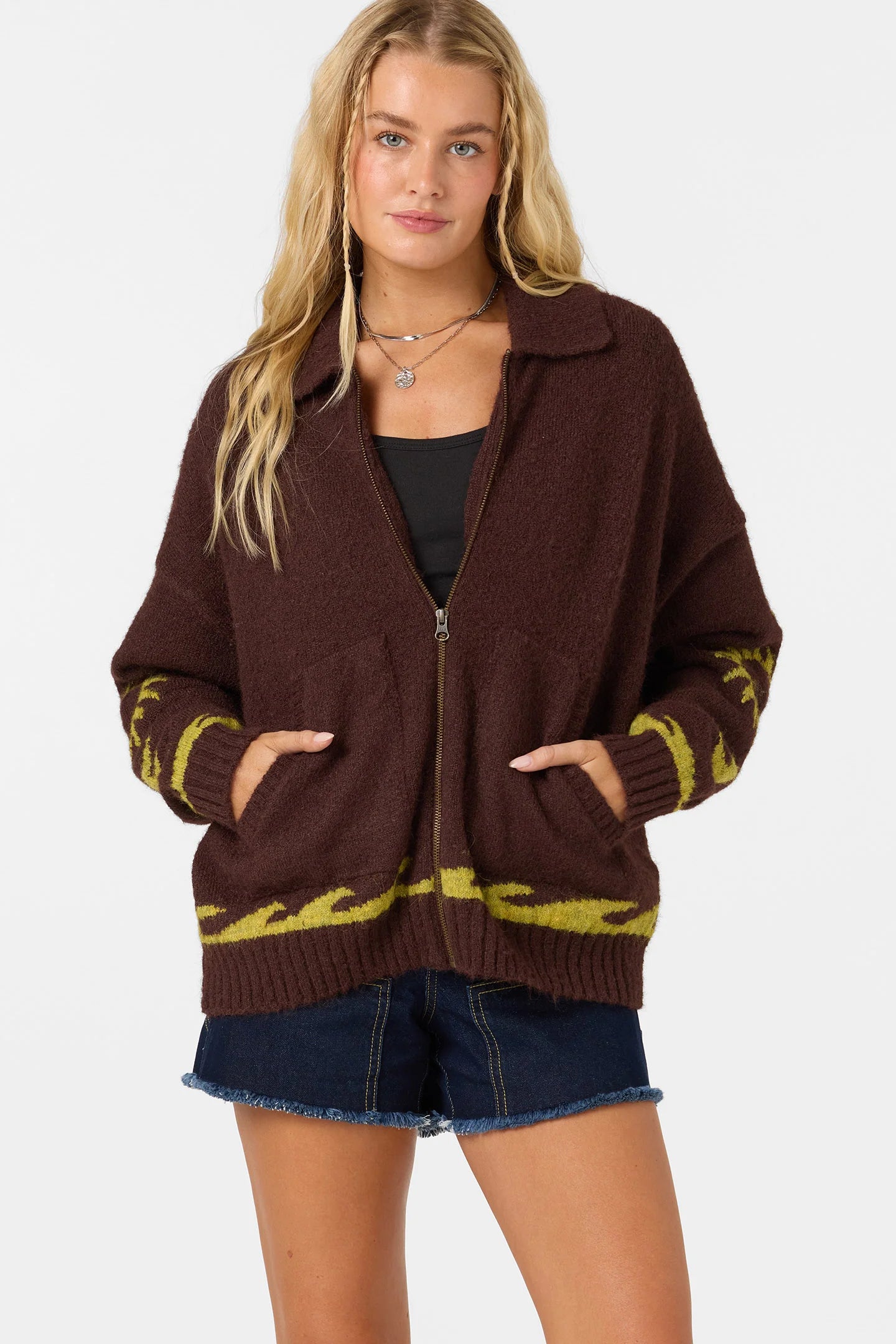 ONEILL CORRINE ZIP UP SWEATER