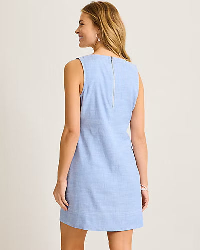TOMMY BAHAMA PALM A DORA SPLIT NECK DRESS