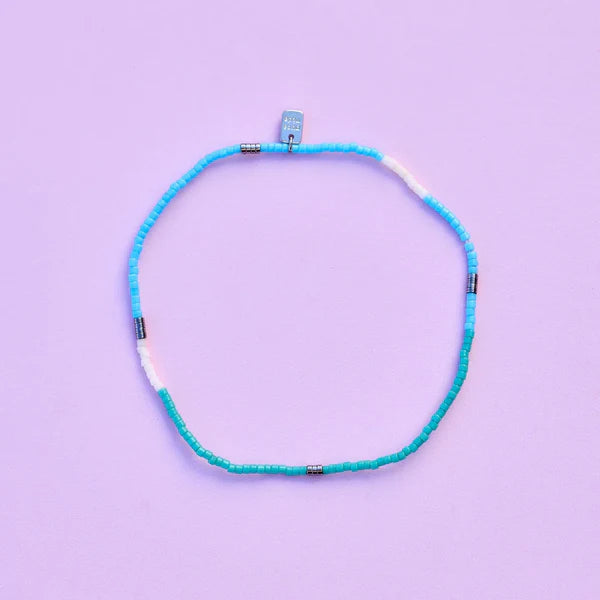 PURA VIDA MIXED SEED BEAD ANKLET
