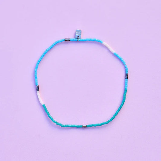 PURA VIDA MIXED SEED BEAD ANKLET