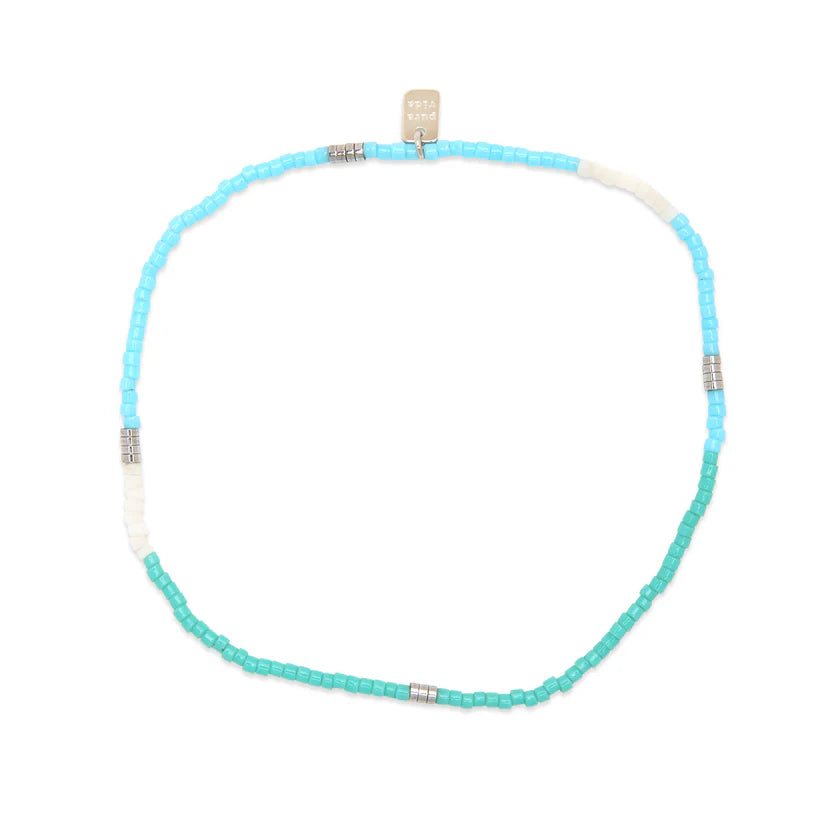 PURA VIDA MIXED SEED BEAD ANKLET