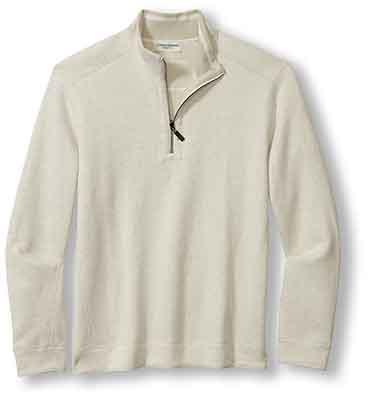 TOMMY BAHAMA NEW FLIP COAST HALF ZIP