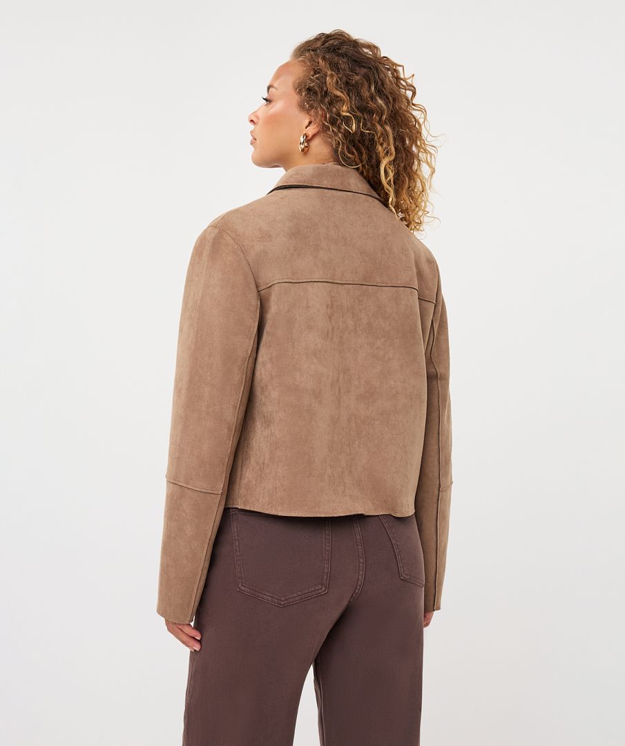 ESQUALO JACKET SUEDINE COLLAR POCKETS