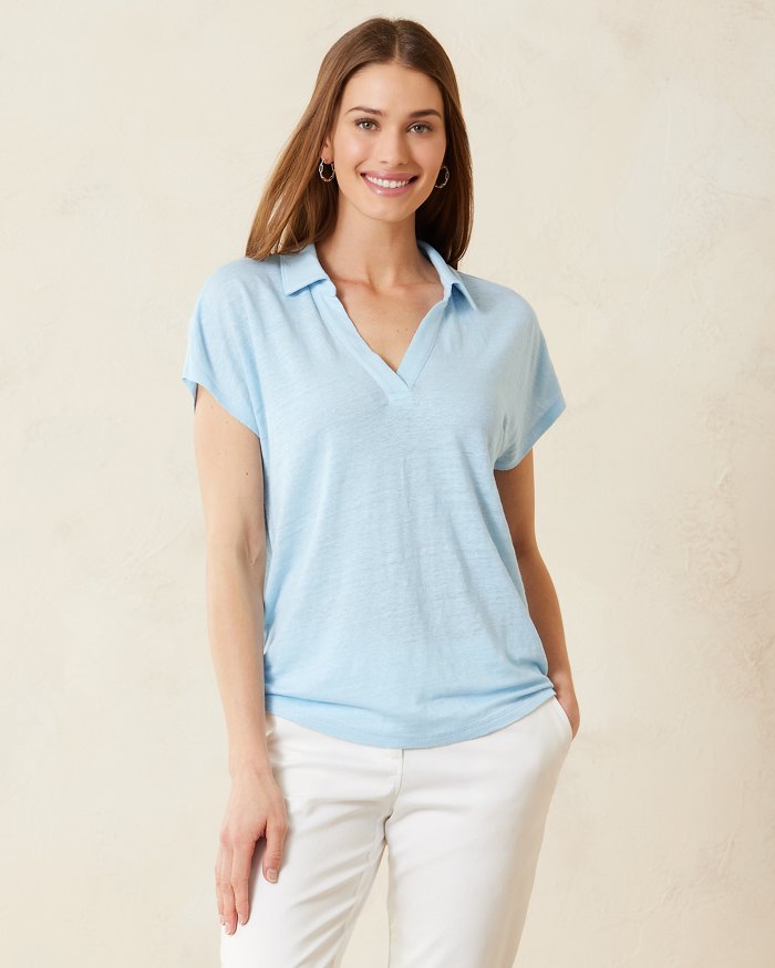 TOMMY BAHAMA LINNEA JOHNNY COLLAR TEE