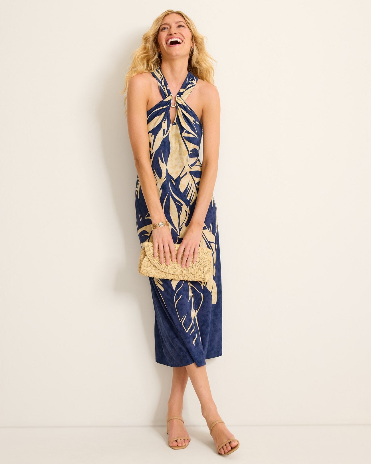 TOMMY BAHAMA REGAL FRONDS MIDI DRESS