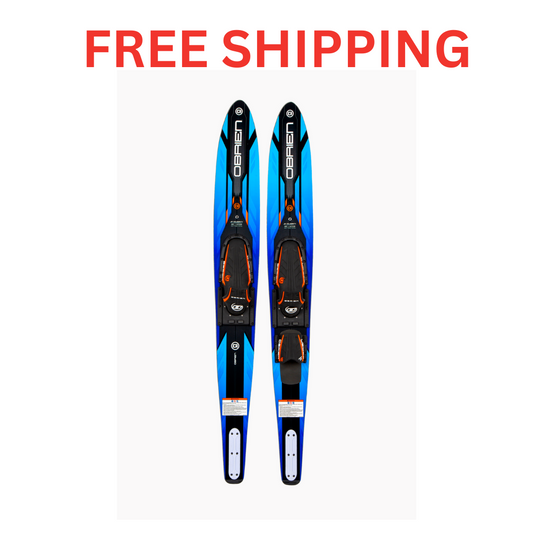 O'BRIEN JR CELEBRITY 58 COMBO WATER SKIS WITH X7 BINDINGS