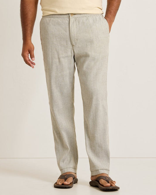 BEACH COAST STRETCH- LINEN E-WAIST PANT