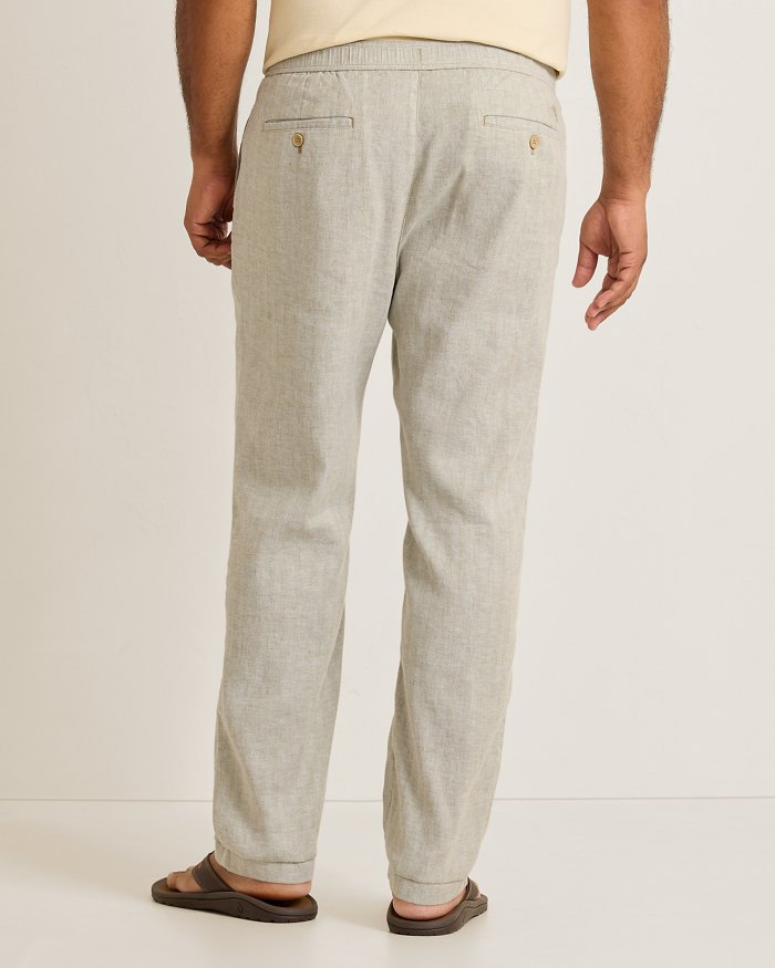 BEACH COAST STRETCH- LINEN E-WAIST PANT