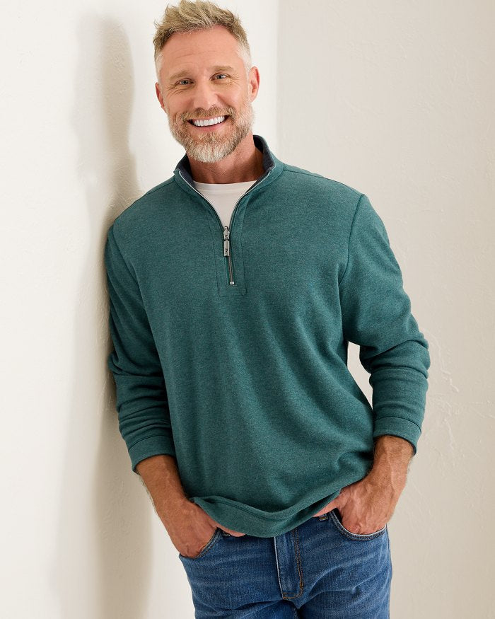 TOMMY BAHAMA FLIPVIEW REVERSIBLE HALF-ZIP