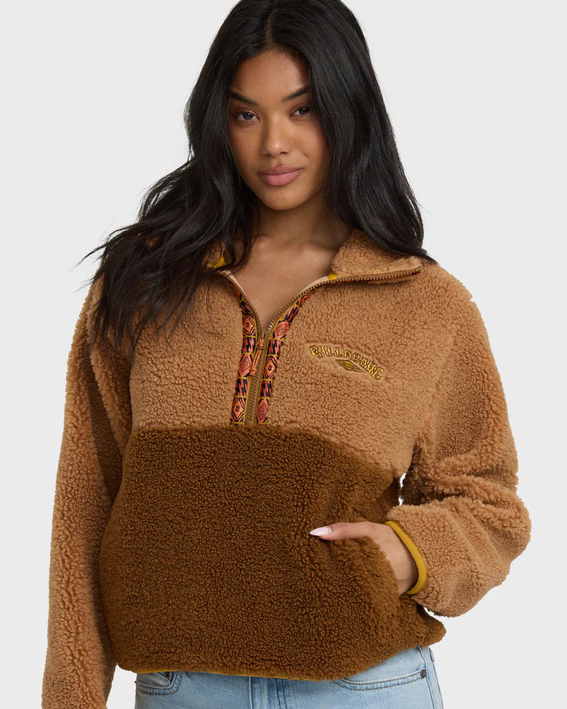 BILLABONG HORIZON MOCK NECK HALF ZIP SWEATER