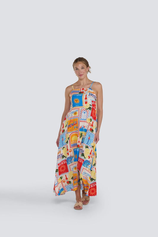 JESSICA LAURA ITALIAN PRINT DRESS