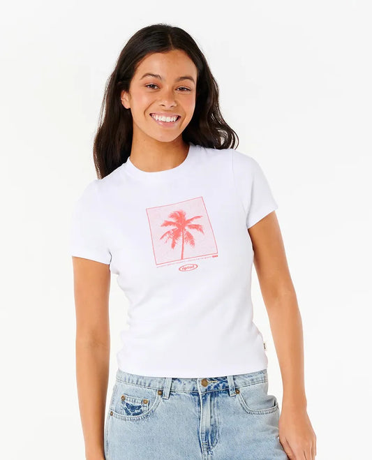 RIPCU NEON PALM FITTED TEE