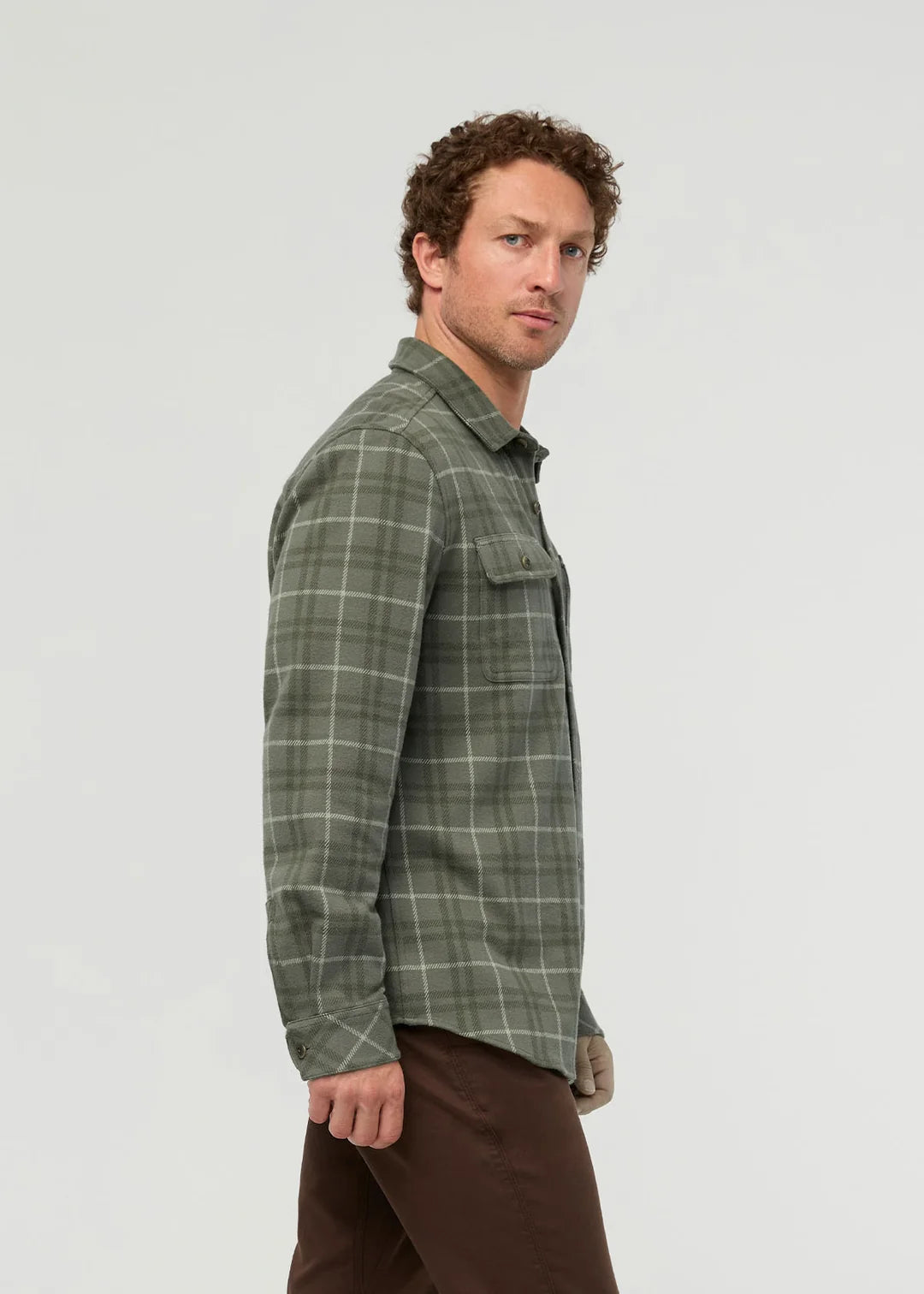 DU/ER PERFORMANCE FLANNEL OVERSHIRT