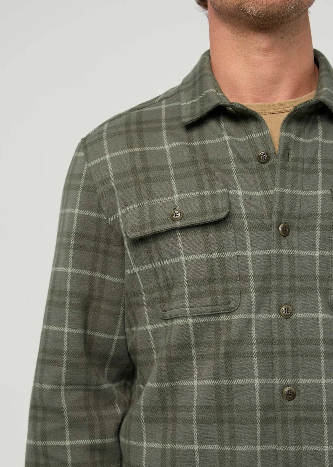 DU/ER PERFORMANCE FLANNEL OVERSHIRT