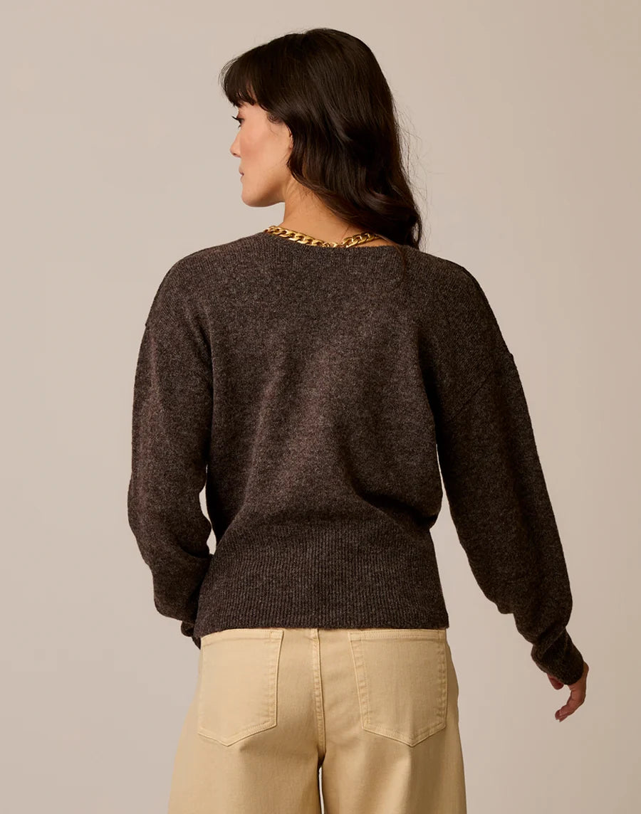 CARVE RUTH REVERSIBLE FUZZY SWEATER