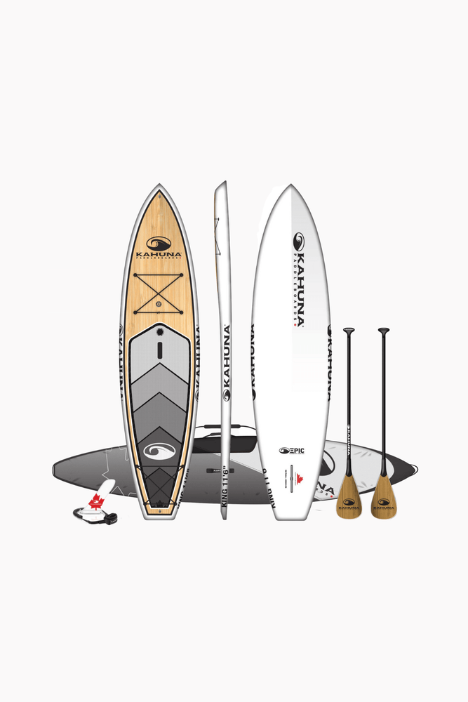 KAHUNA EPIC KING BAMBOO 11.6' SUP PACKAGE